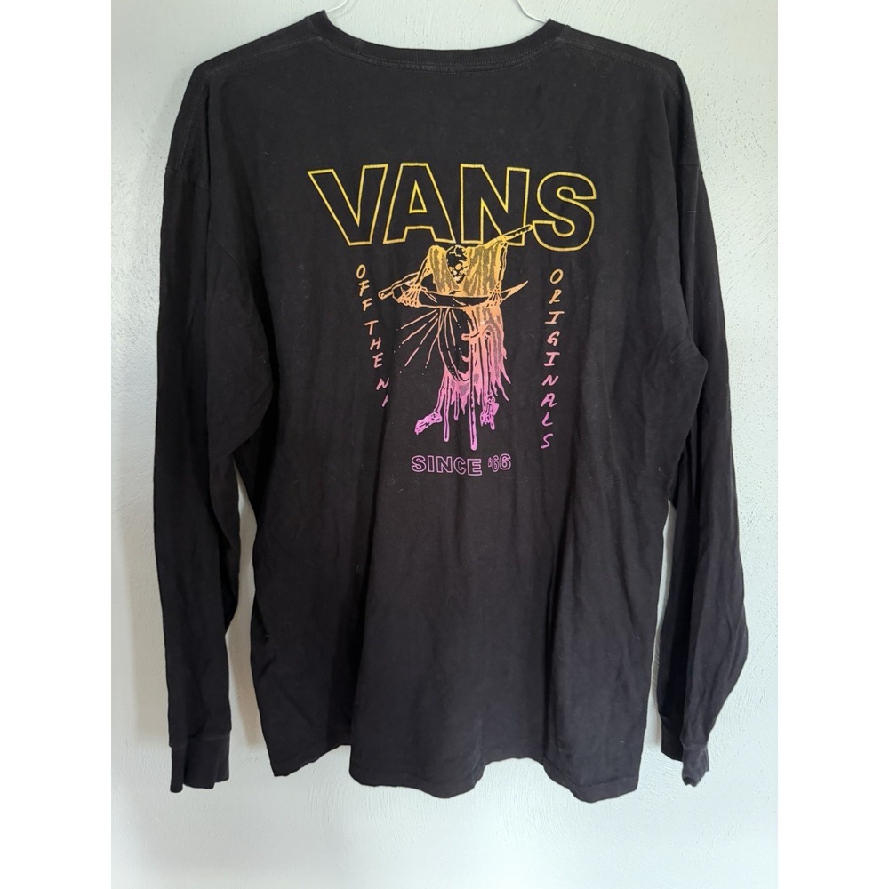 Vans Graphic Long Sleeve T-shirt Maintain the Blade skeleton sword XL surf skate